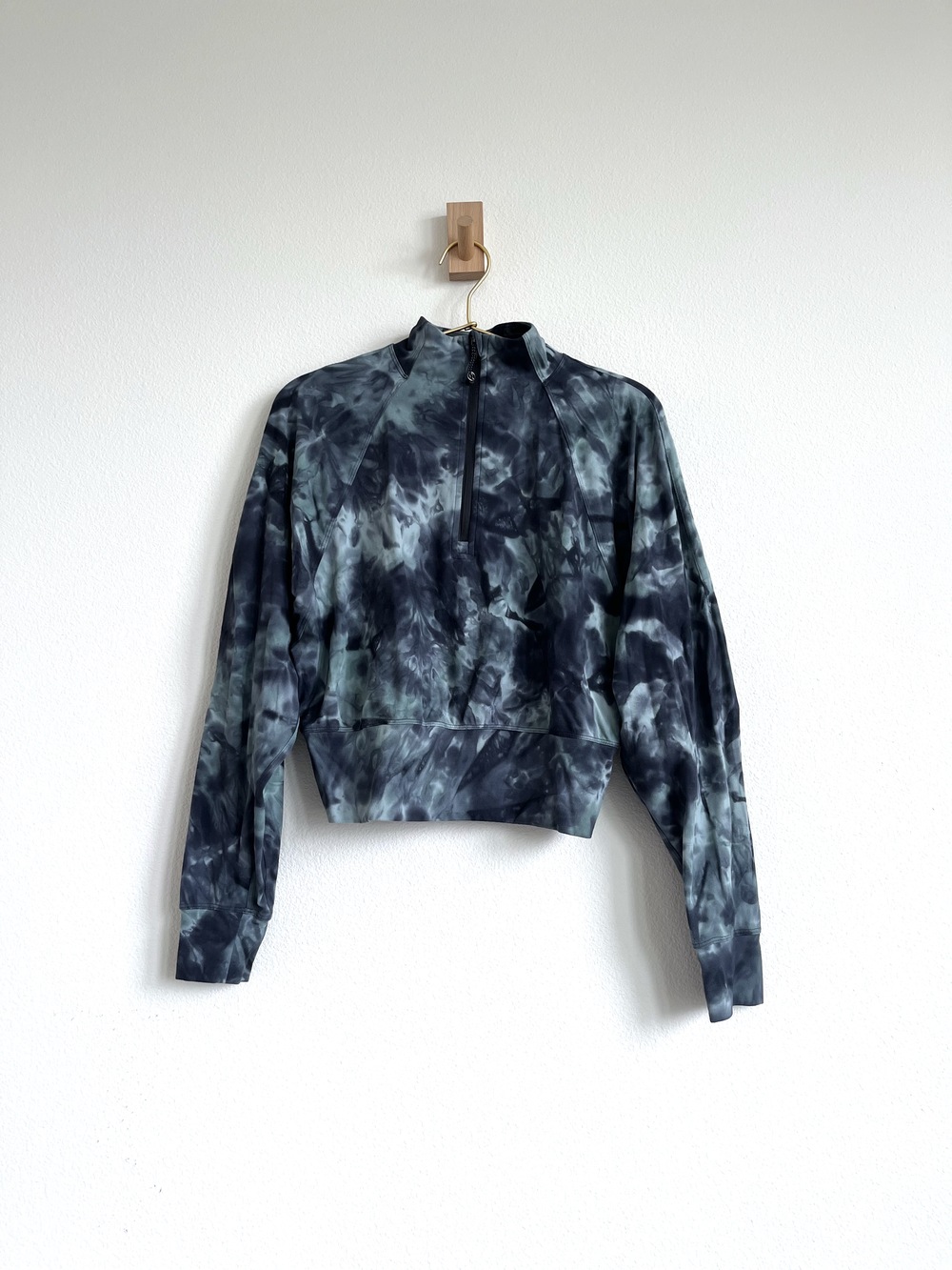 Lululemon Scuba Funnel-Neck Half-Zip - Diamond Dye Silver Blue Tidewater Teal